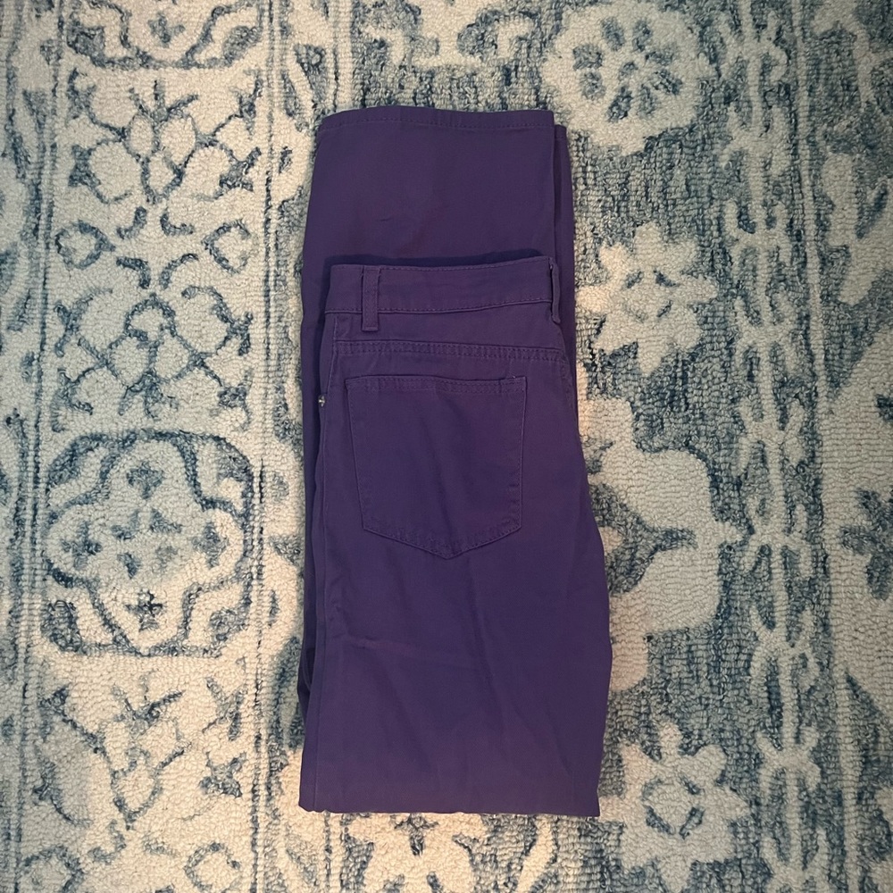 H and M purple wide leg jeans